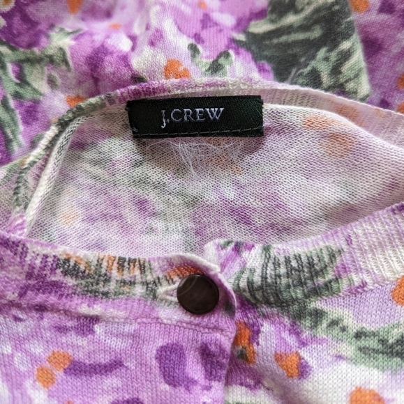 J. CREW floral knit cardigan sweater xs small - Picture 4 of 10